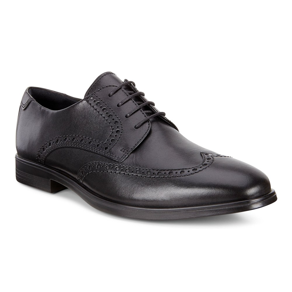 Zapatos De Vestir Hombre - ECCO Melbourne Wingtip Tie - Negros - BPC936124